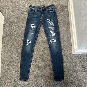 American Eagle ripped skinny jeans